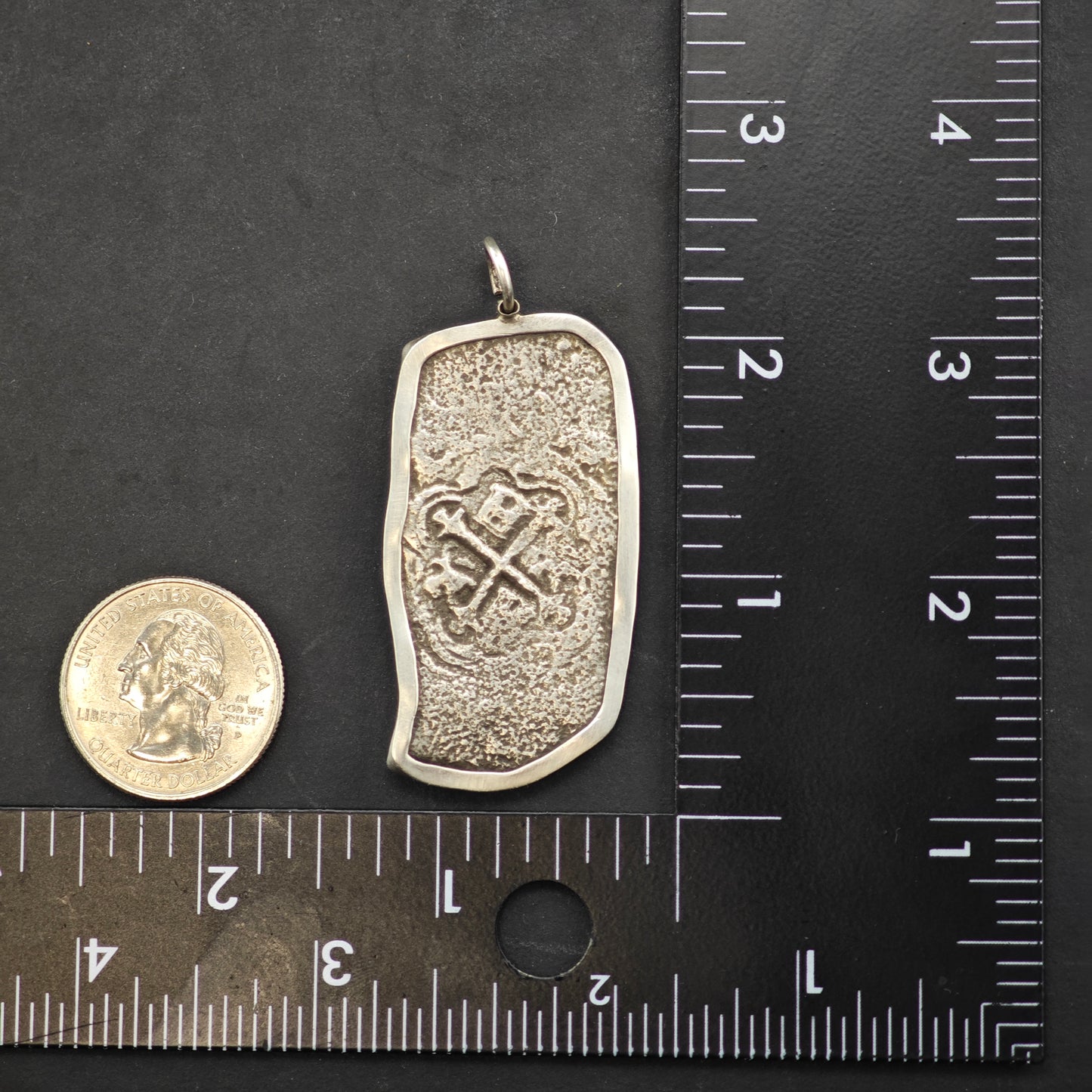 1700 Atocha Shipwreck Coin Pendant Sterling Silver P2856