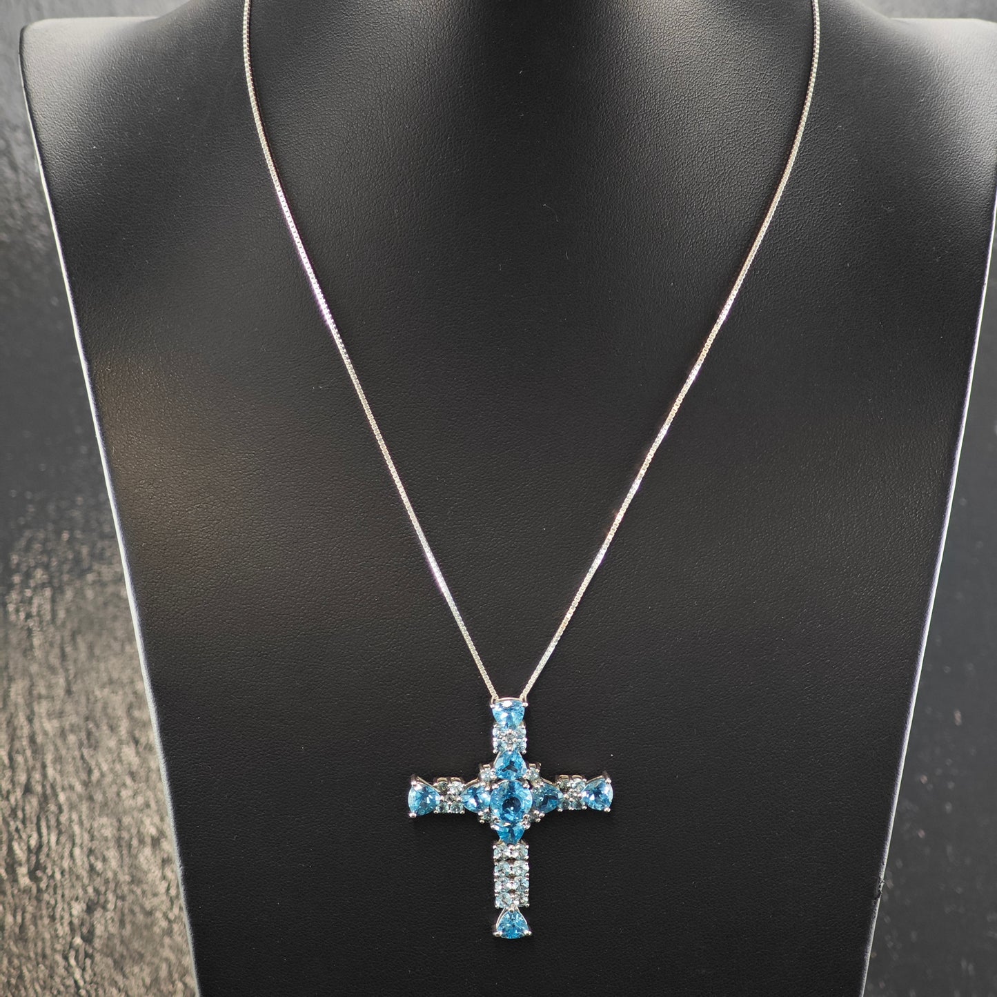 DK Topaz Cross Pendant Sterling Silver P2853