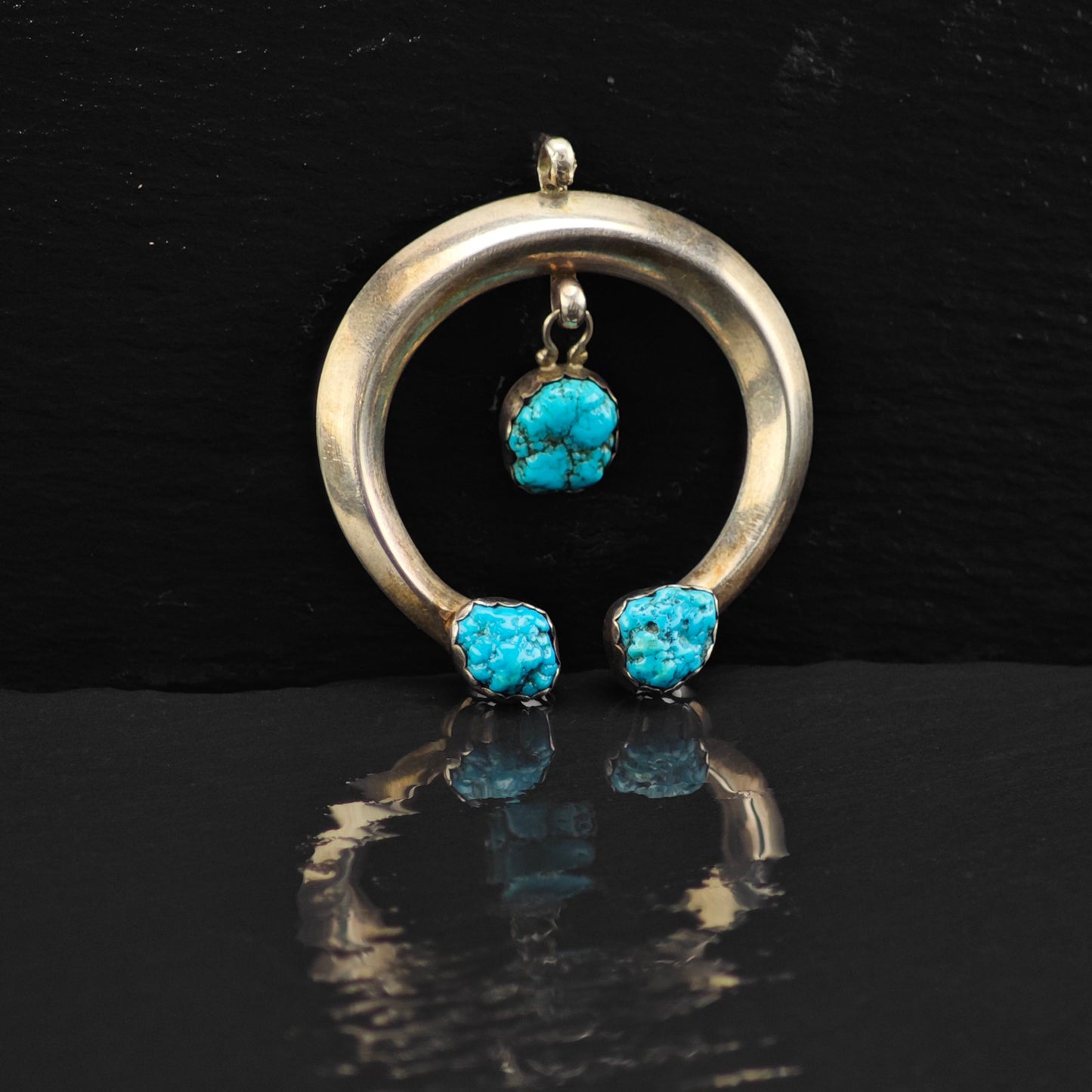 Sw Turquoise Naja Pendant Sterling Silver P2871
