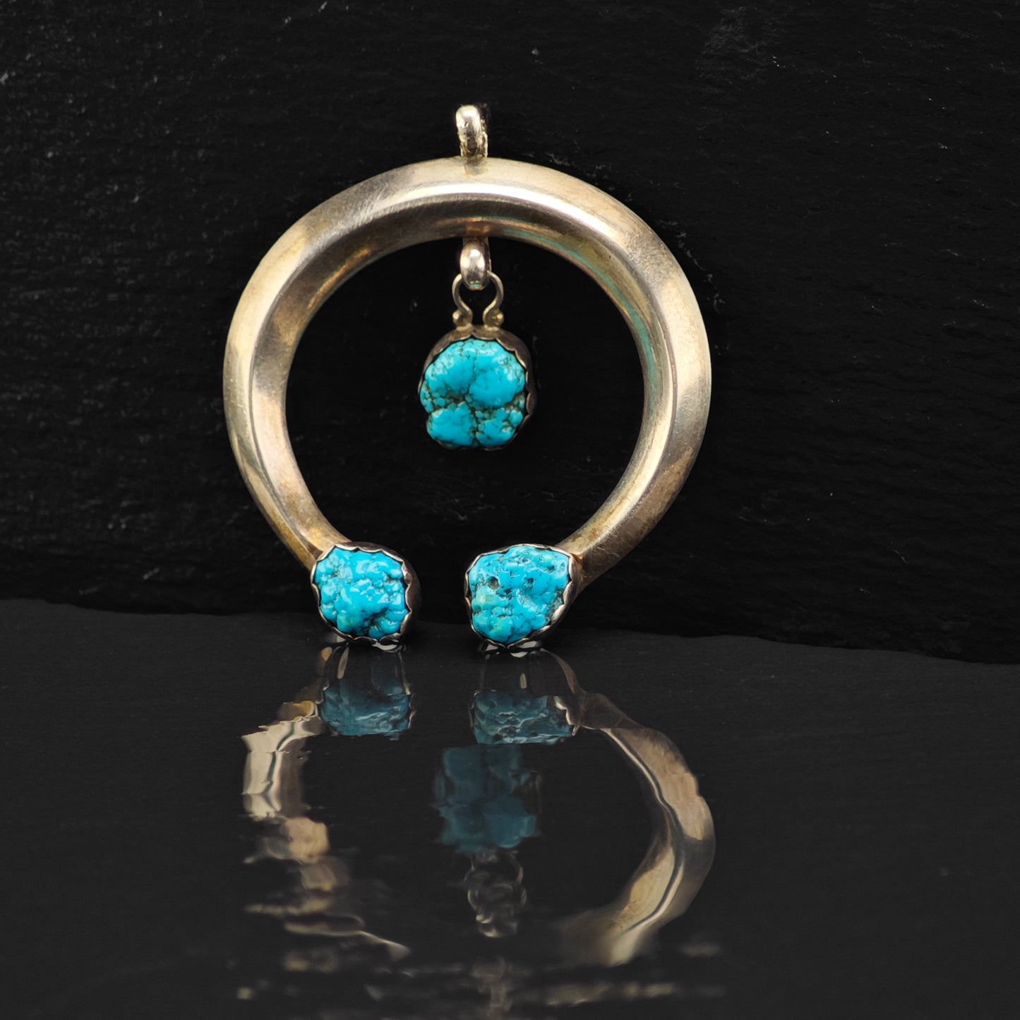Sw Turquoise Naja Pendant Sterling Silver P2871
