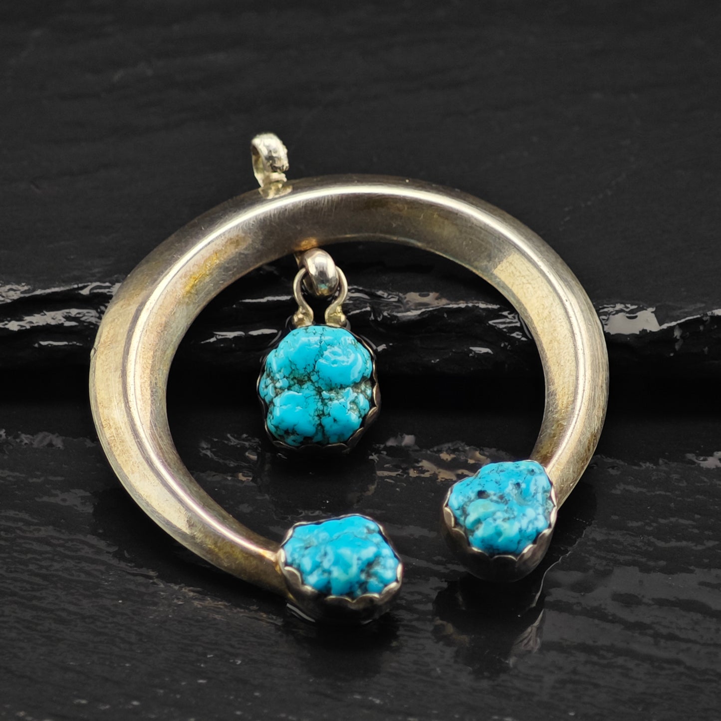 Sw Turquoise Naja Pendant Sterling Silver P2871