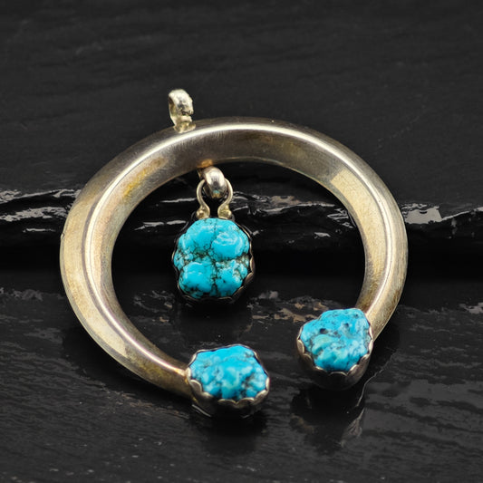 Sw Turquoise Naja Pendant Sterling Silver P2871