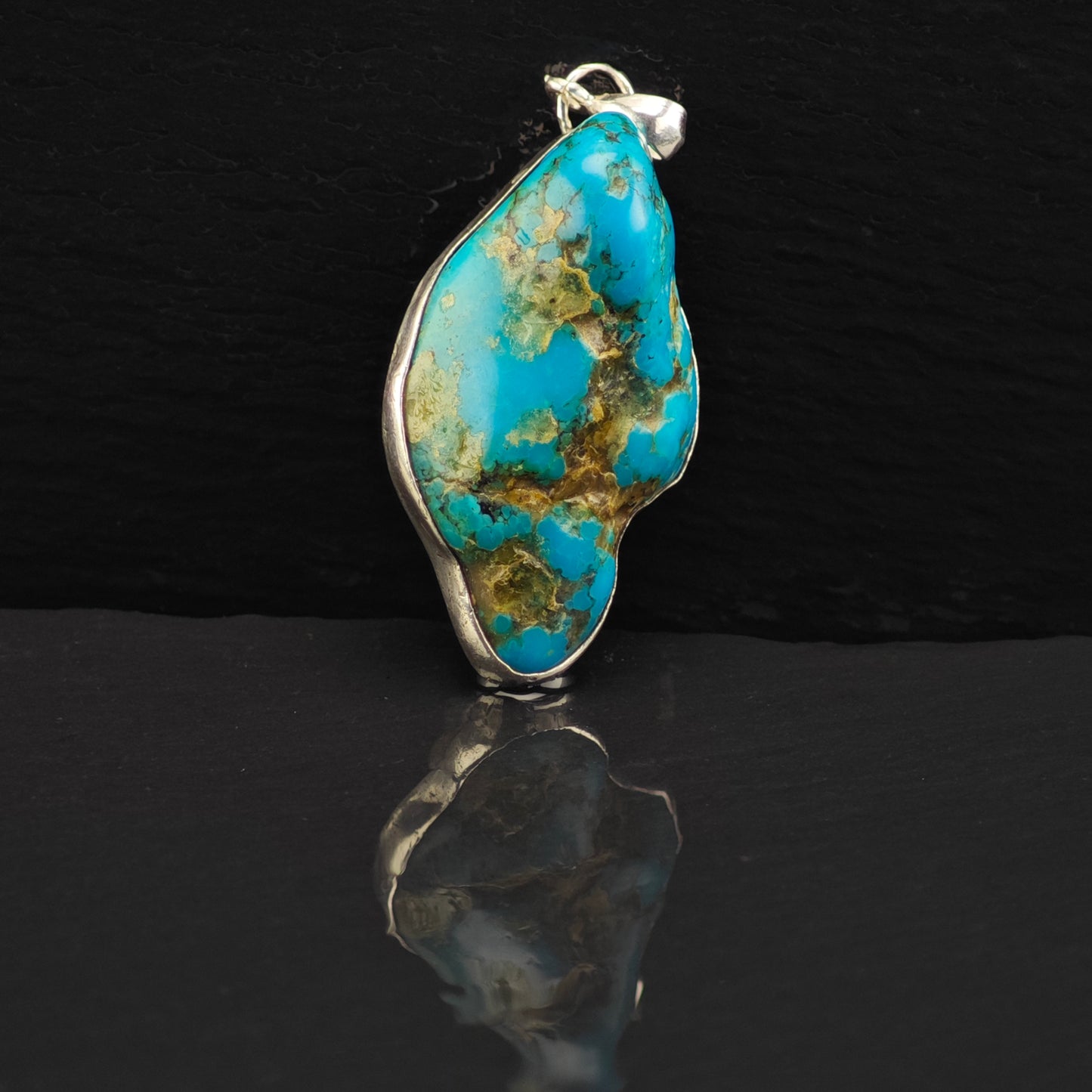 Sw Reversible Turquoise Pendant Sterling Silver P2873