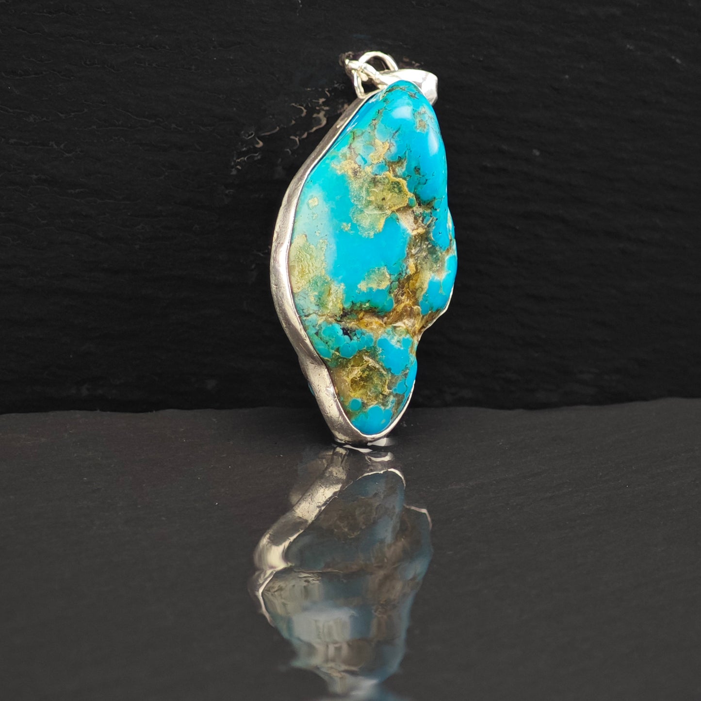 Sw Reversible Turquoise Pendant Sterling Silver P2873