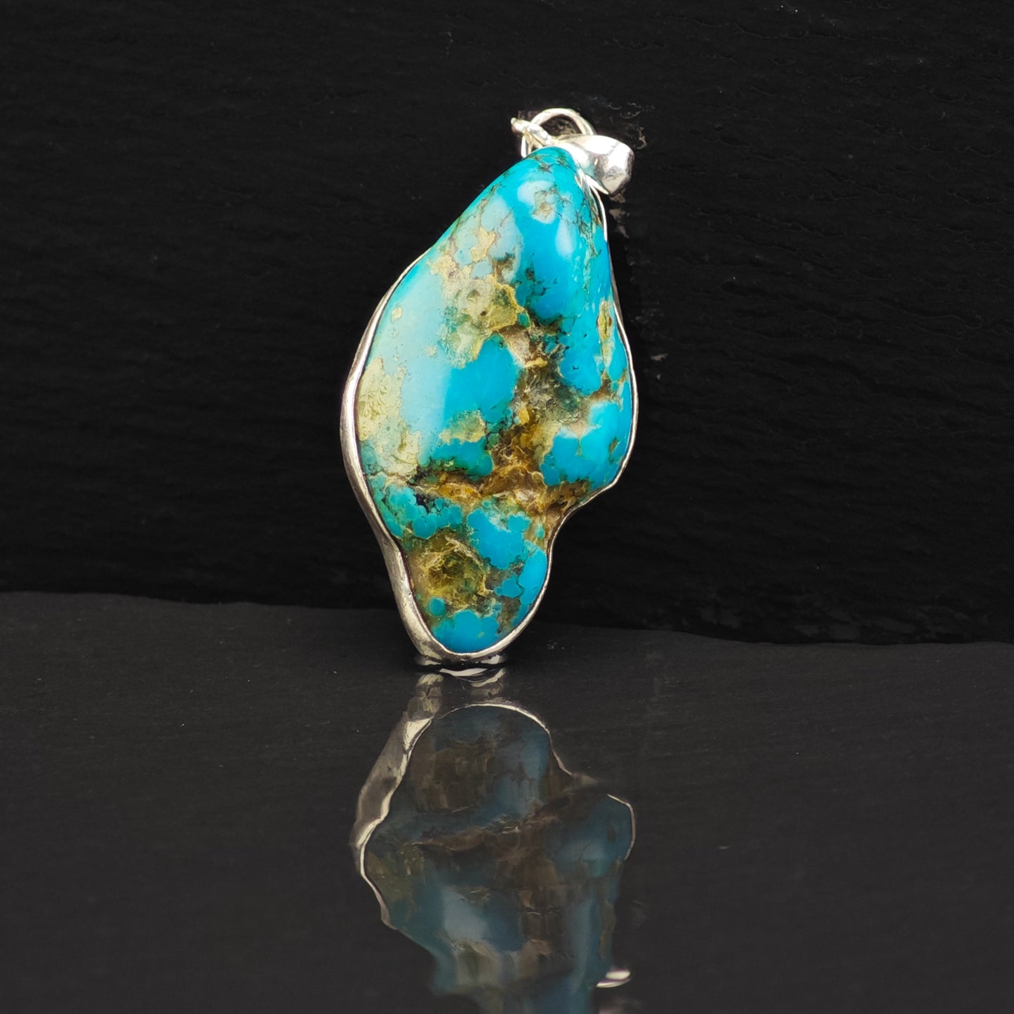 Sw Reversible Turquoise Pendant Sterling Silver P2873