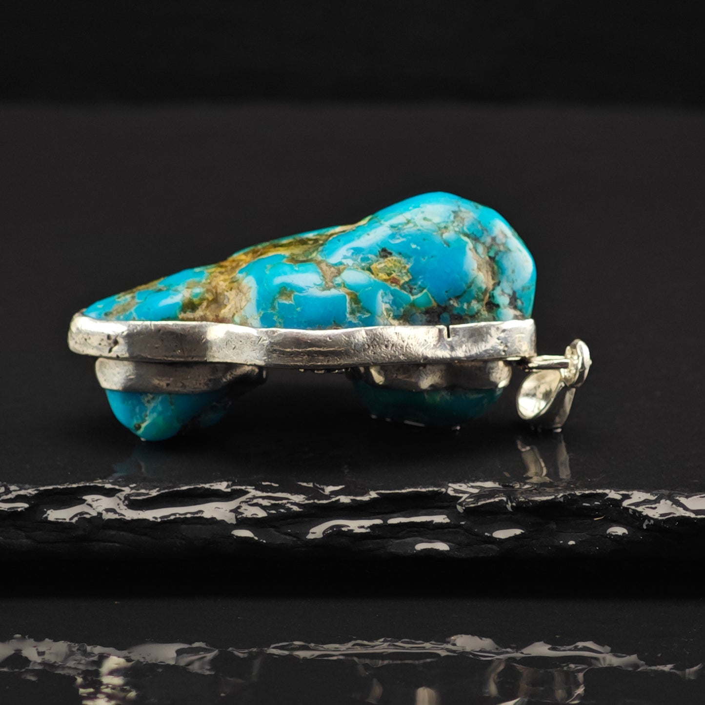 Sw Reversible Turquoise Pendant Sterling Silver P2873