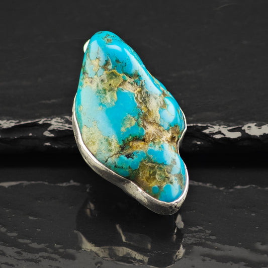 Sw Reversible Turquoise Pendant Sterling Silver P2873