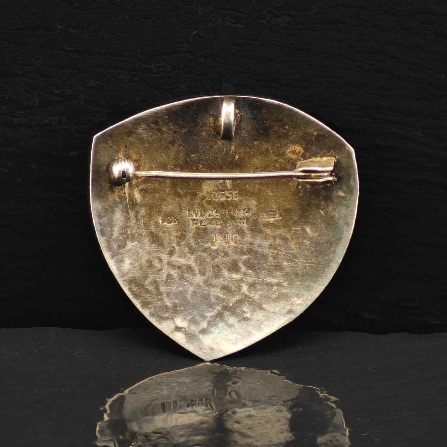 Peruvian 12K Gold Lama Pendant Sterling Silver P2876