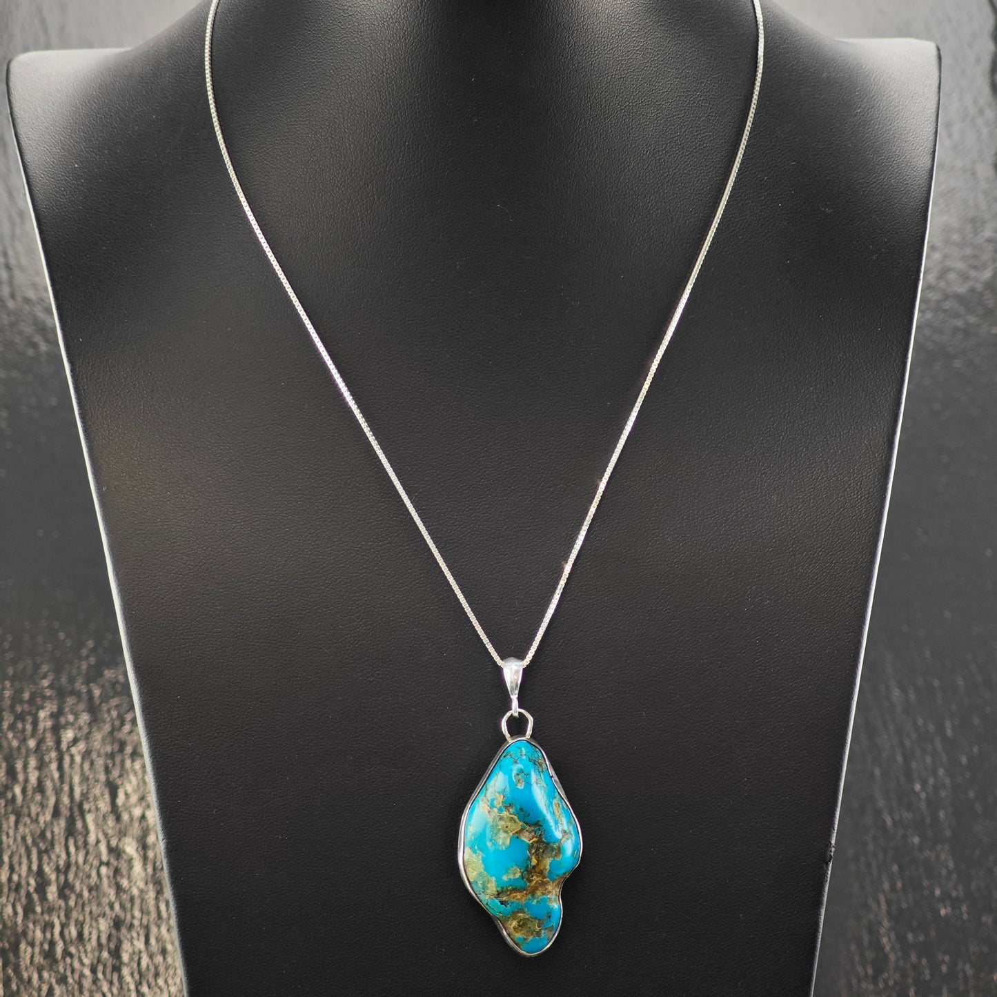 Sw Reversible Turquoise Pendant Sterling Silver P2873