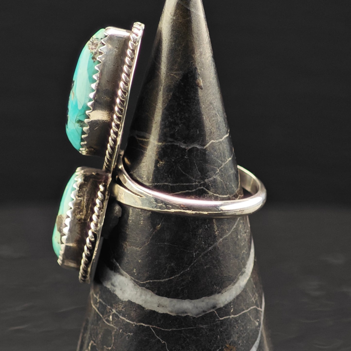 AS IS Sw Turquoise Ring Sterling Silver Sz 10 R6337