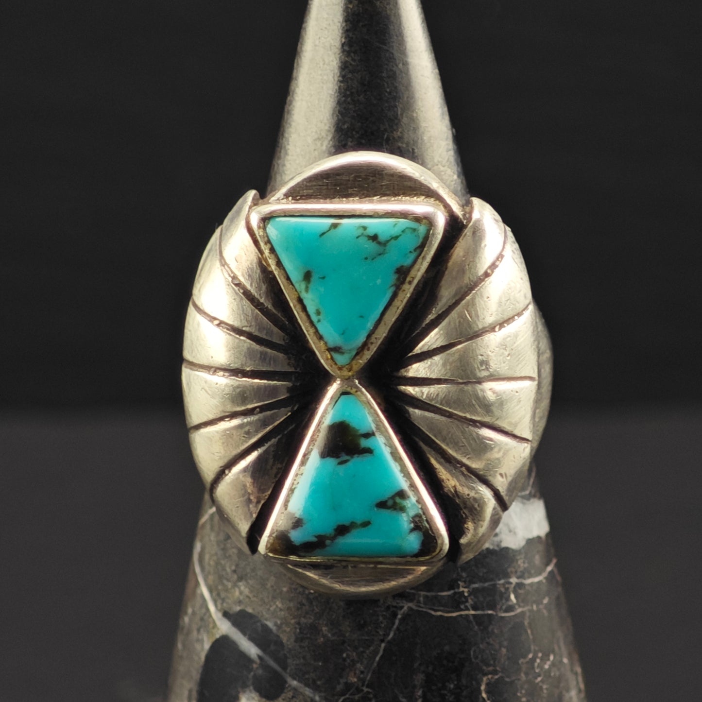 Sw Turquoise Ring Sterling Silver Sz 10 1/2 R6342