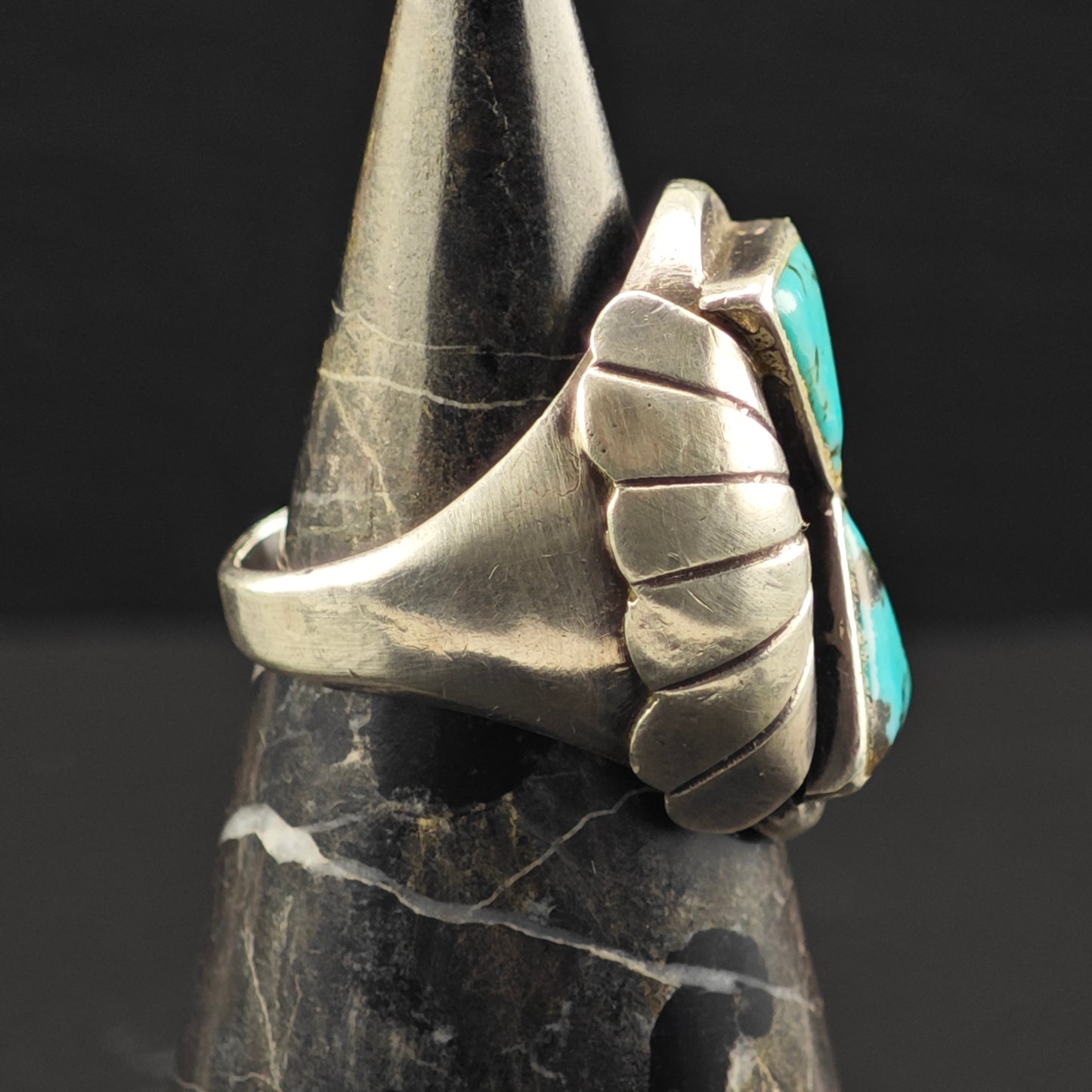 Sw Turquoise Ring Sterling Silver Sz 10 1/2 R6342