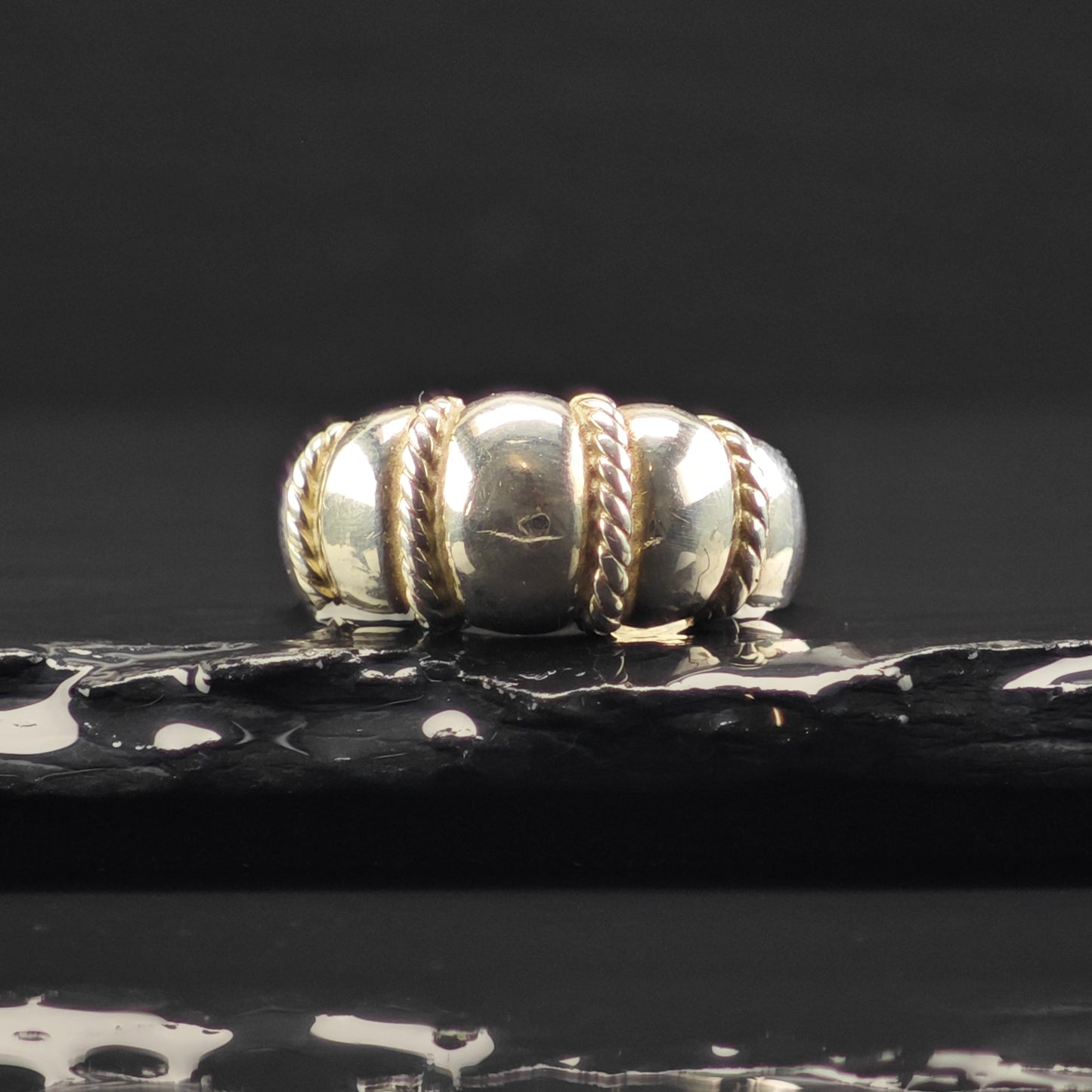 Kabana Shell Band Ring Sterling Silver Sz 6 R6351