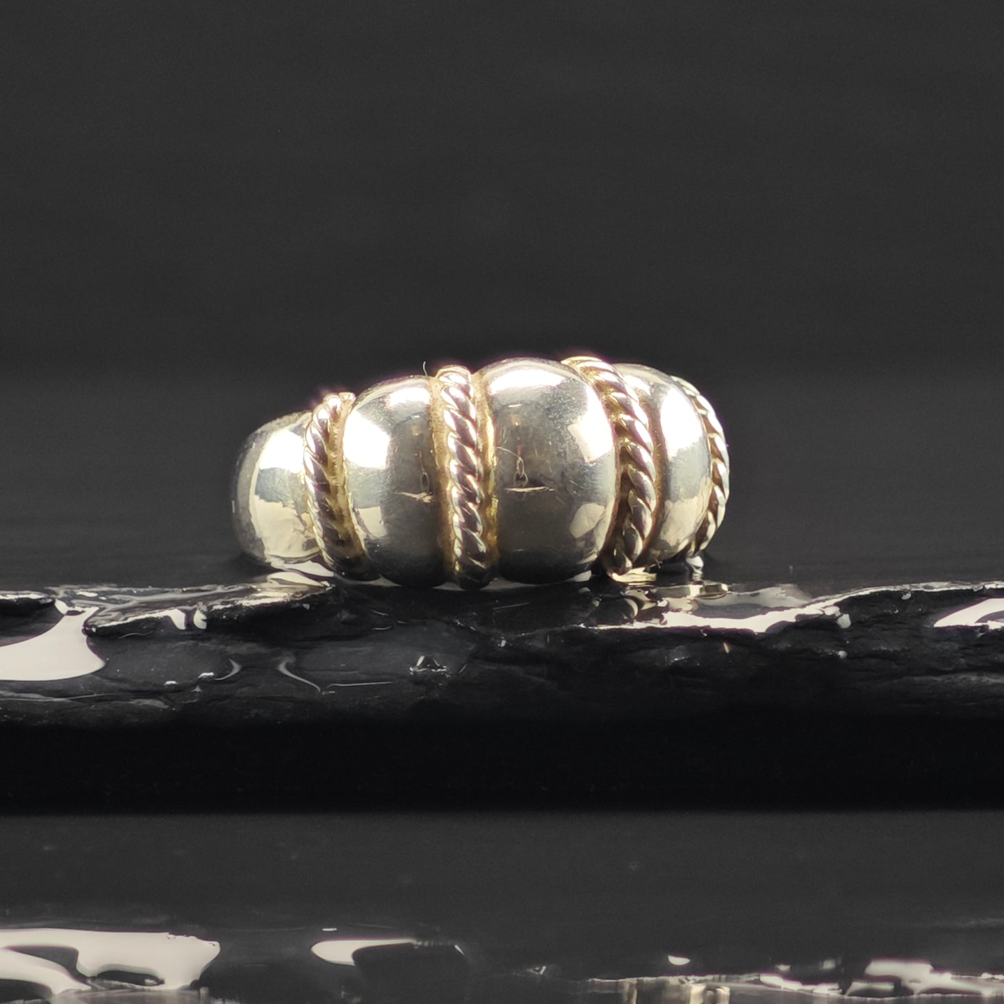 Kabana Shell Band Ring Sterling Silver Sz 6 R6351