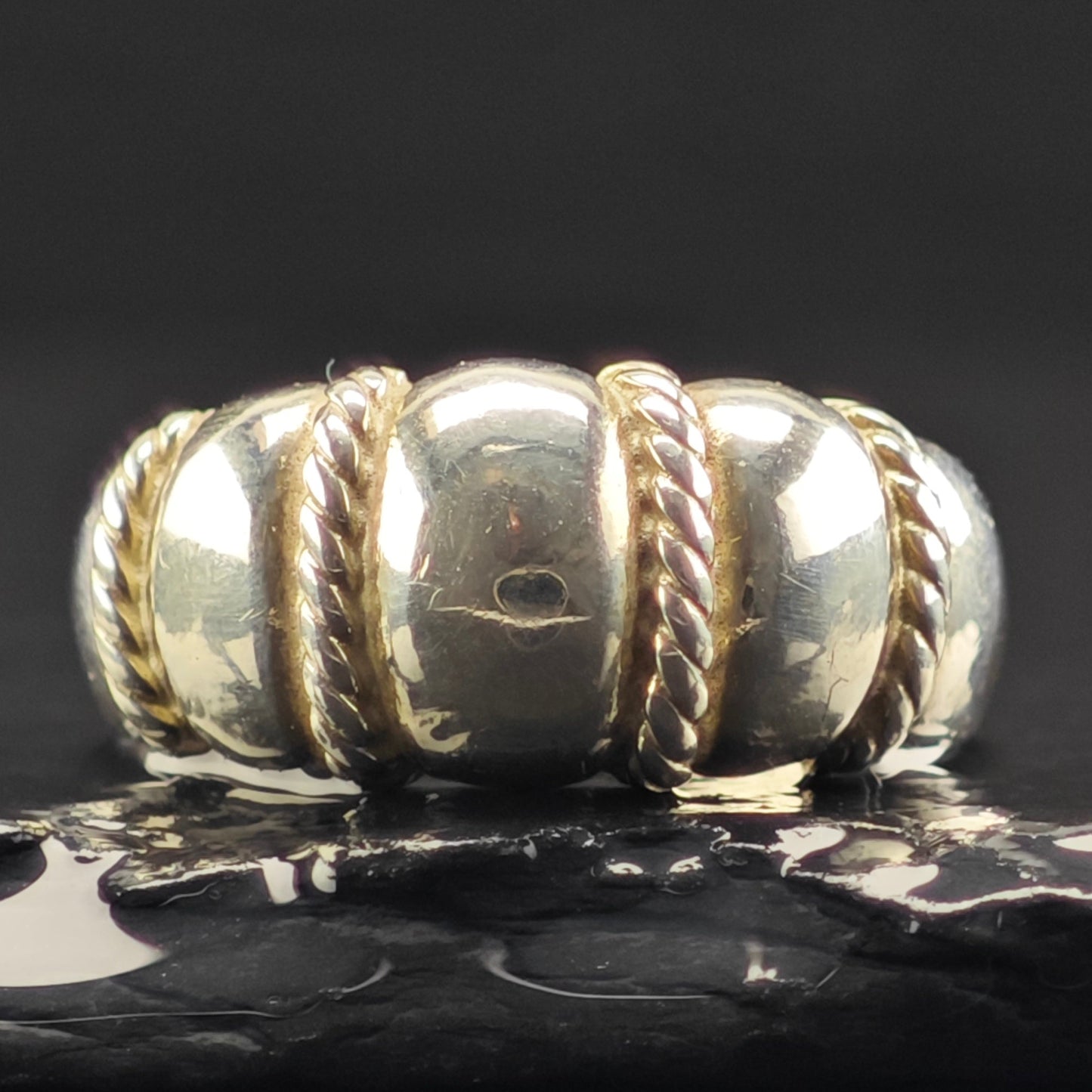 Kabana Shell Band Ring Sterling Silver Sz 6 R6351