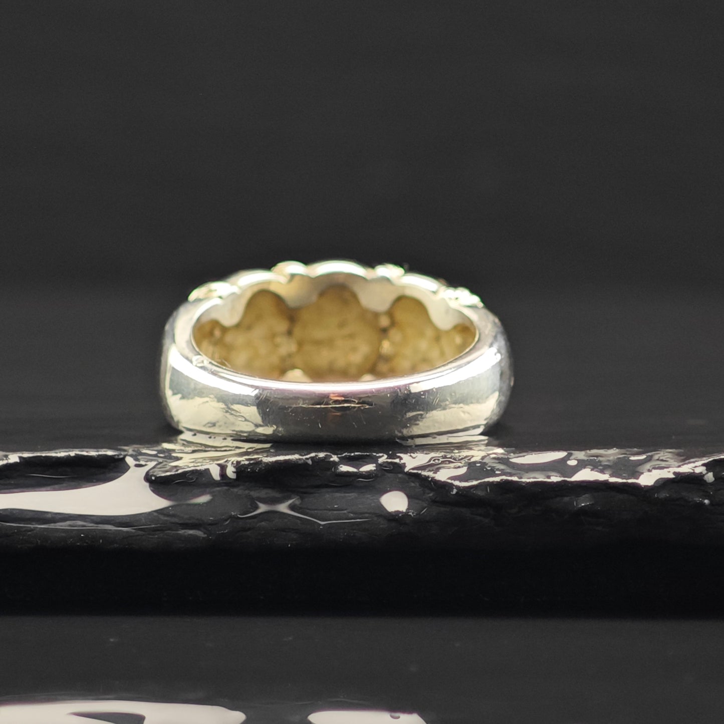 Kabana Shell Band Ring Sterling Silver Sz 6 R6351
