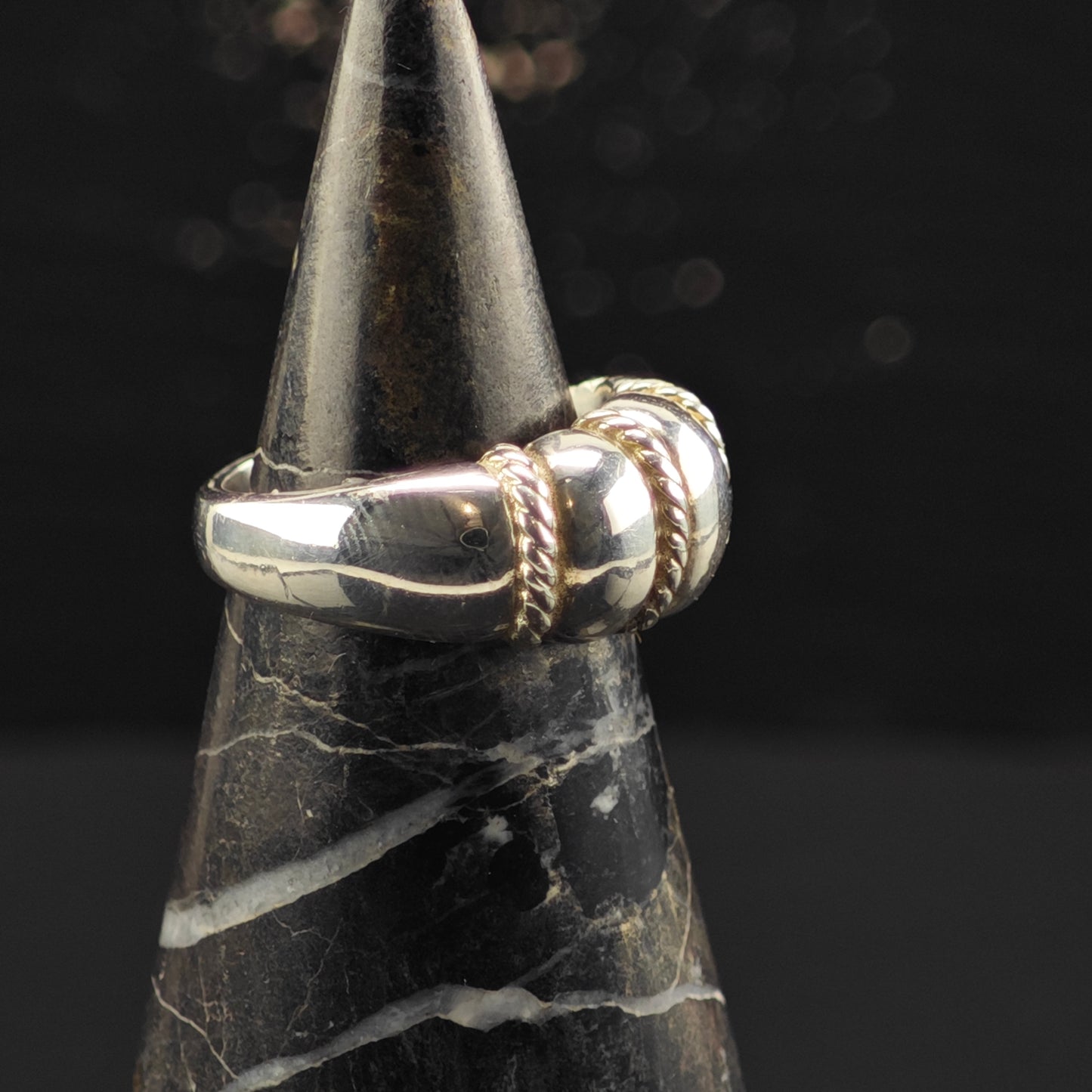 Kabana Shell Band Ring Sterling Silver Sz 6 R6351