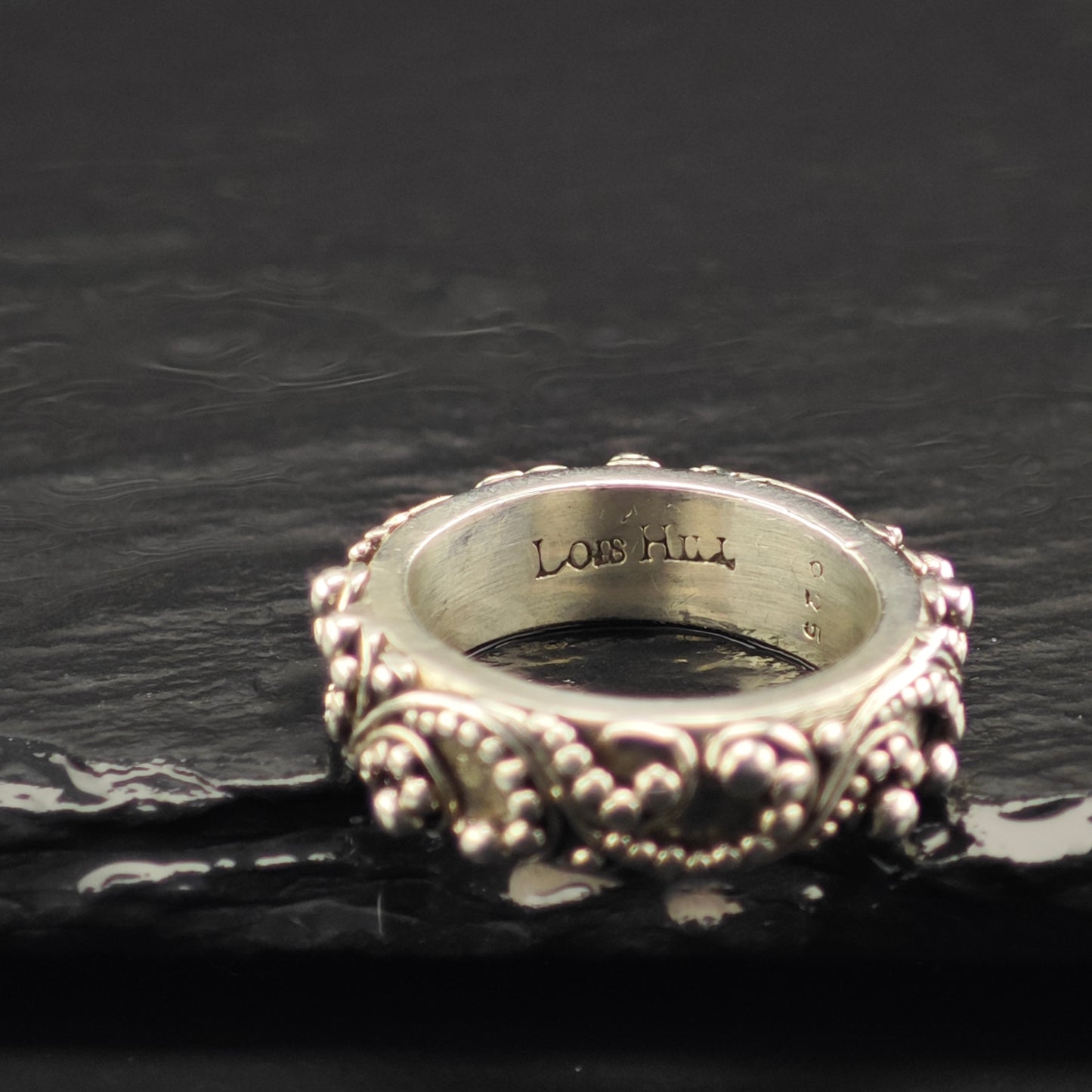 Lois Hill, Filigree Band Sterling Silver Sz 6 1/2 R6377