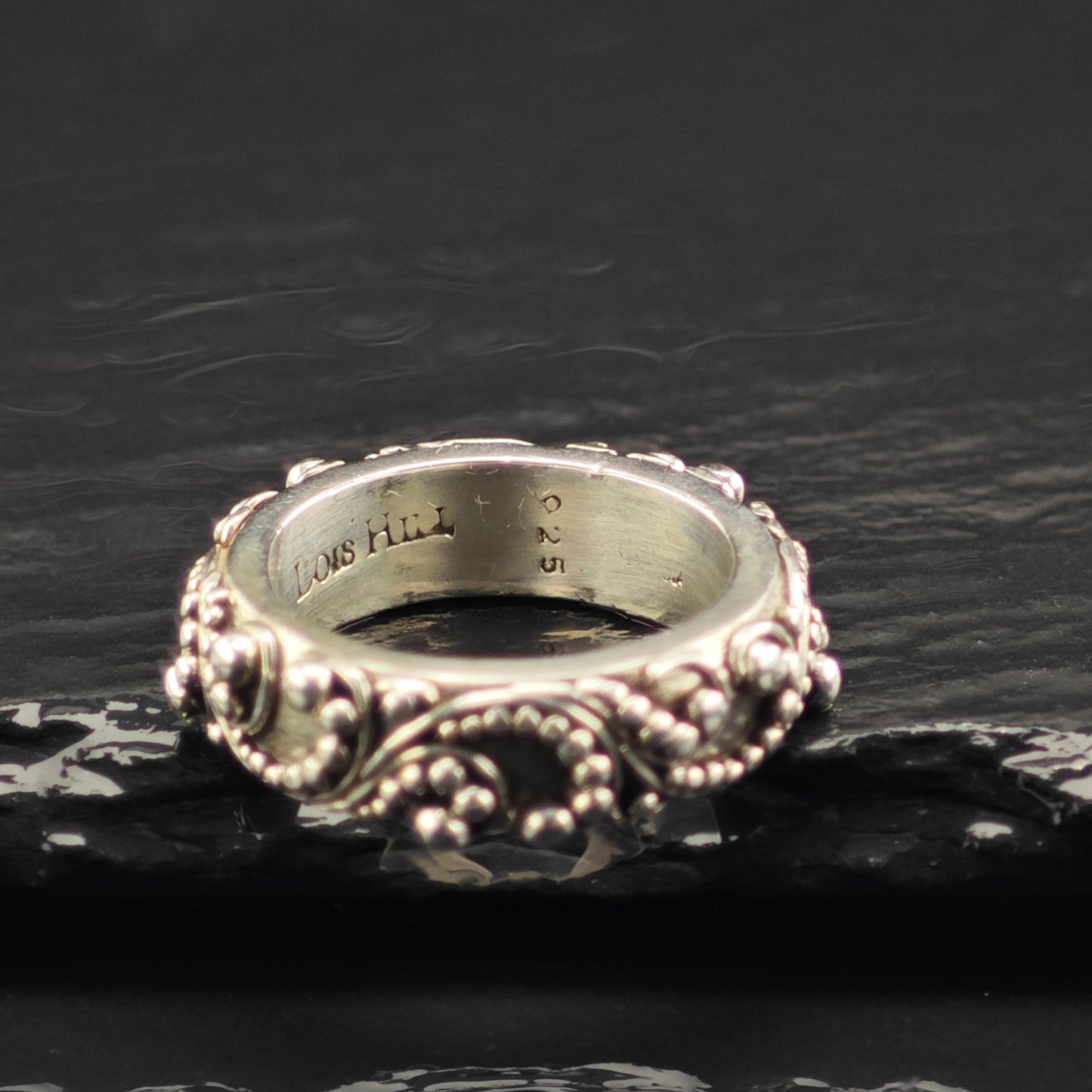 Lois Hill, Filigree Band Sterling Silver Sz 6 1/2 R6377