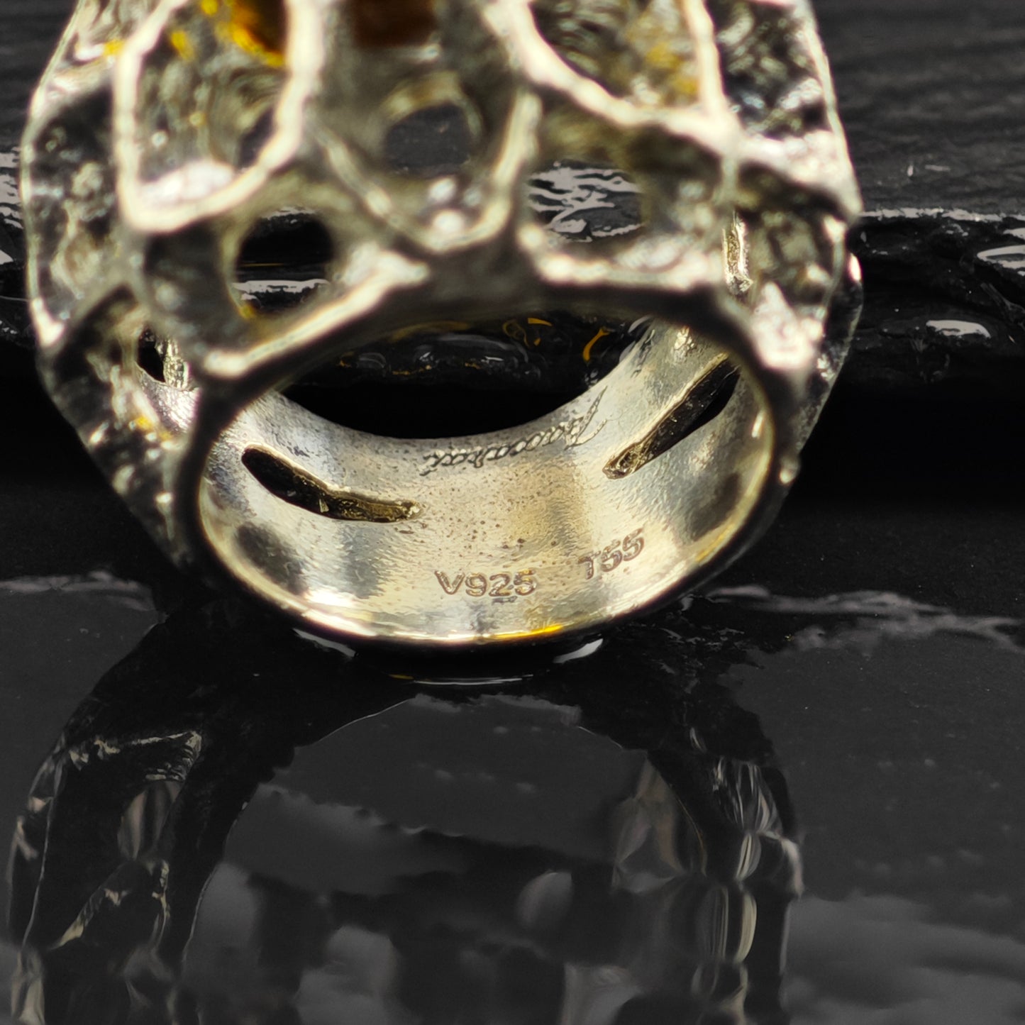 Baccarat Merveille Ring Sterling Silver Sz 7 R6378