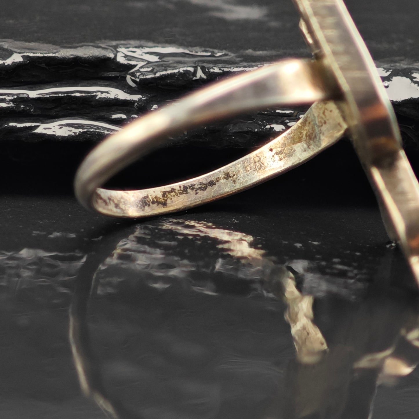 Zuni, Native American Inlay Bird Ring Sterling Silver Sz 7 R6385