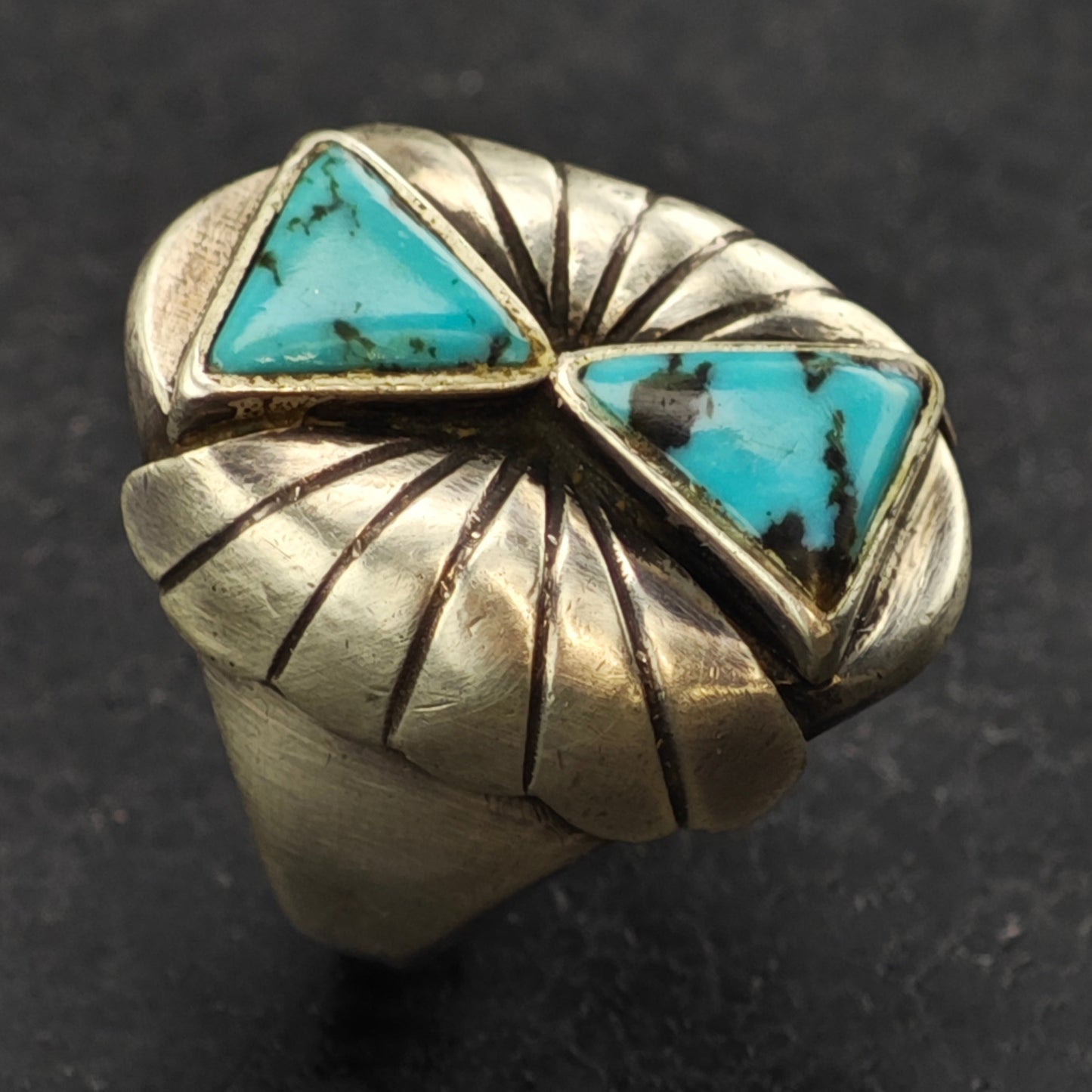 Sw Turquoise Ring Sterling Silver Sz 10 1/2 R6342