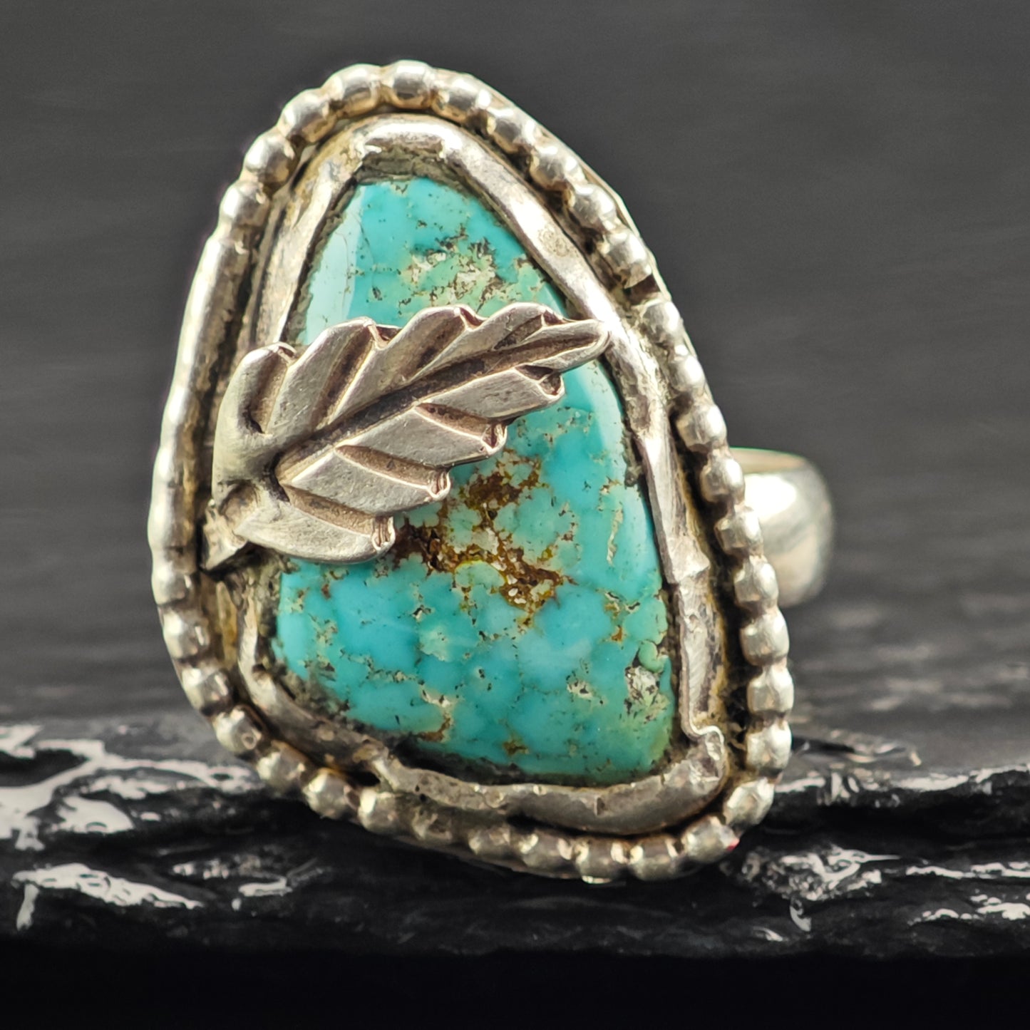 Sw Waterweb Turquoise Ring Sterling Silver Sz 5 R6422