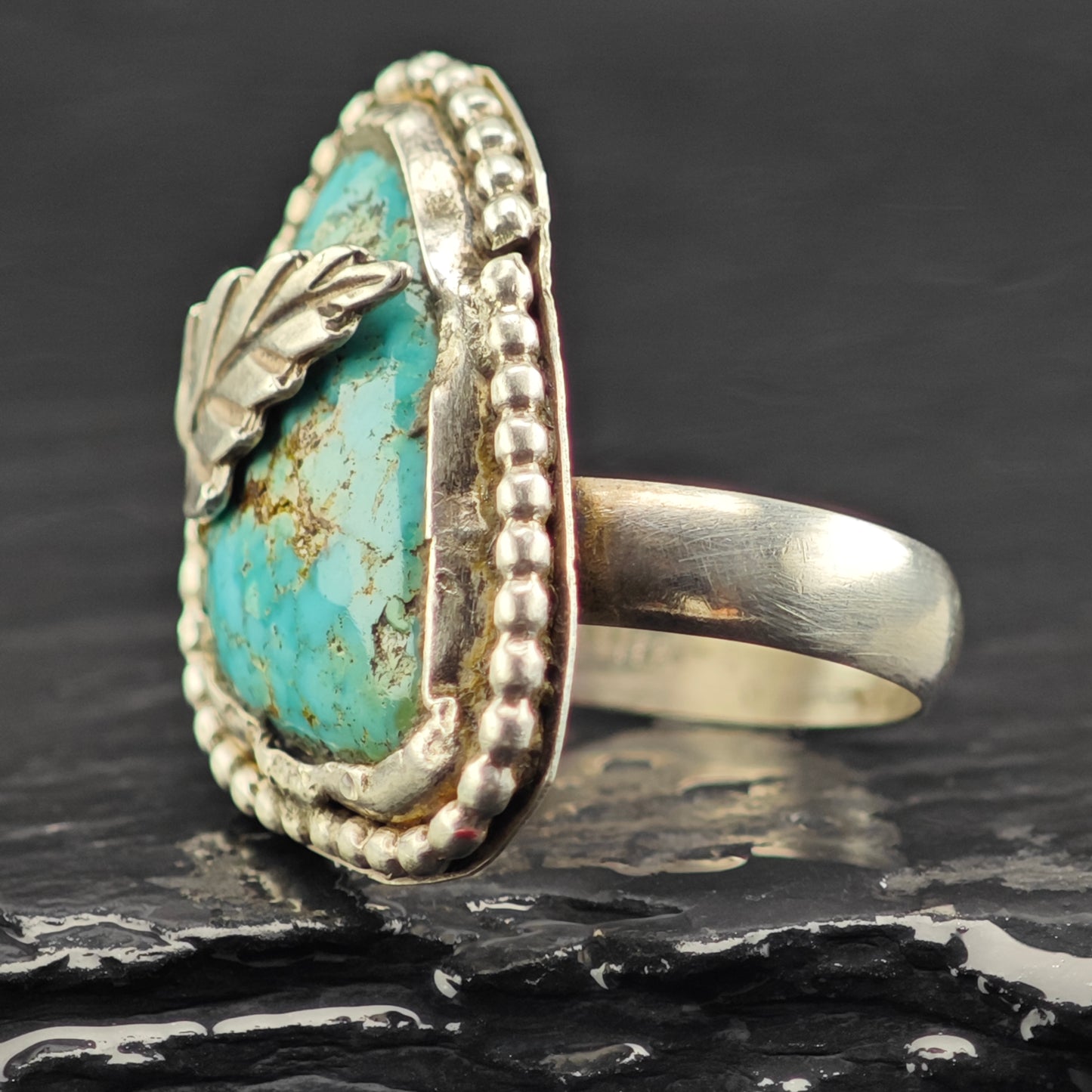 Sw Waterweb Turquoise Ring Sterling Silver Sz 5 R6422