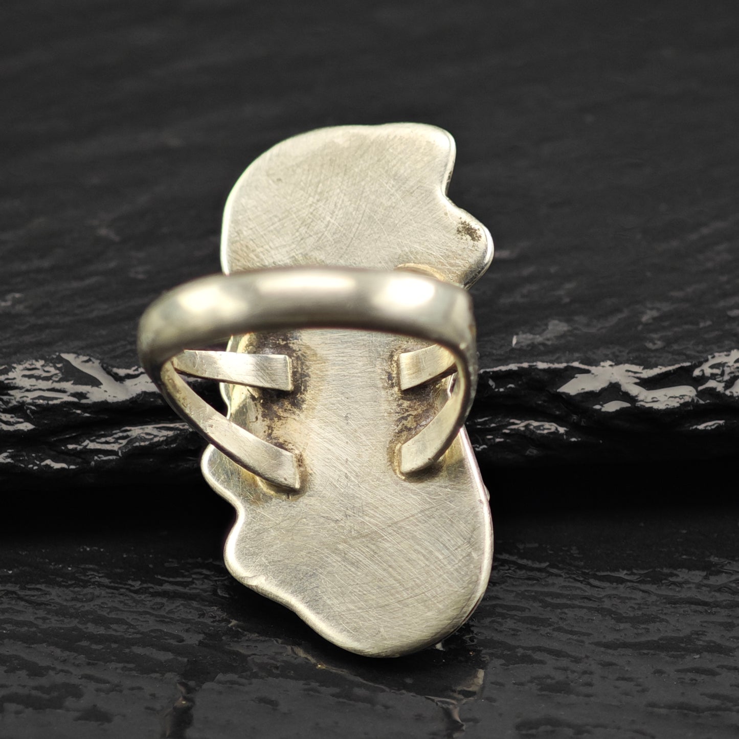 Sw Turquoise Stamped Sun Design Ring Sterling Silver Sz 7 R6444