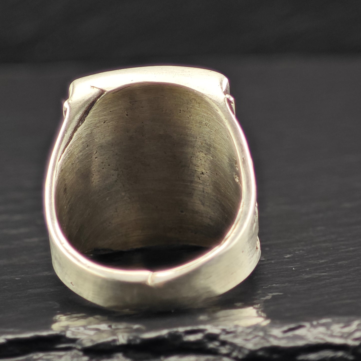 Native American Inlay Ring Sterling Silver Sz 10 1/2 R6452