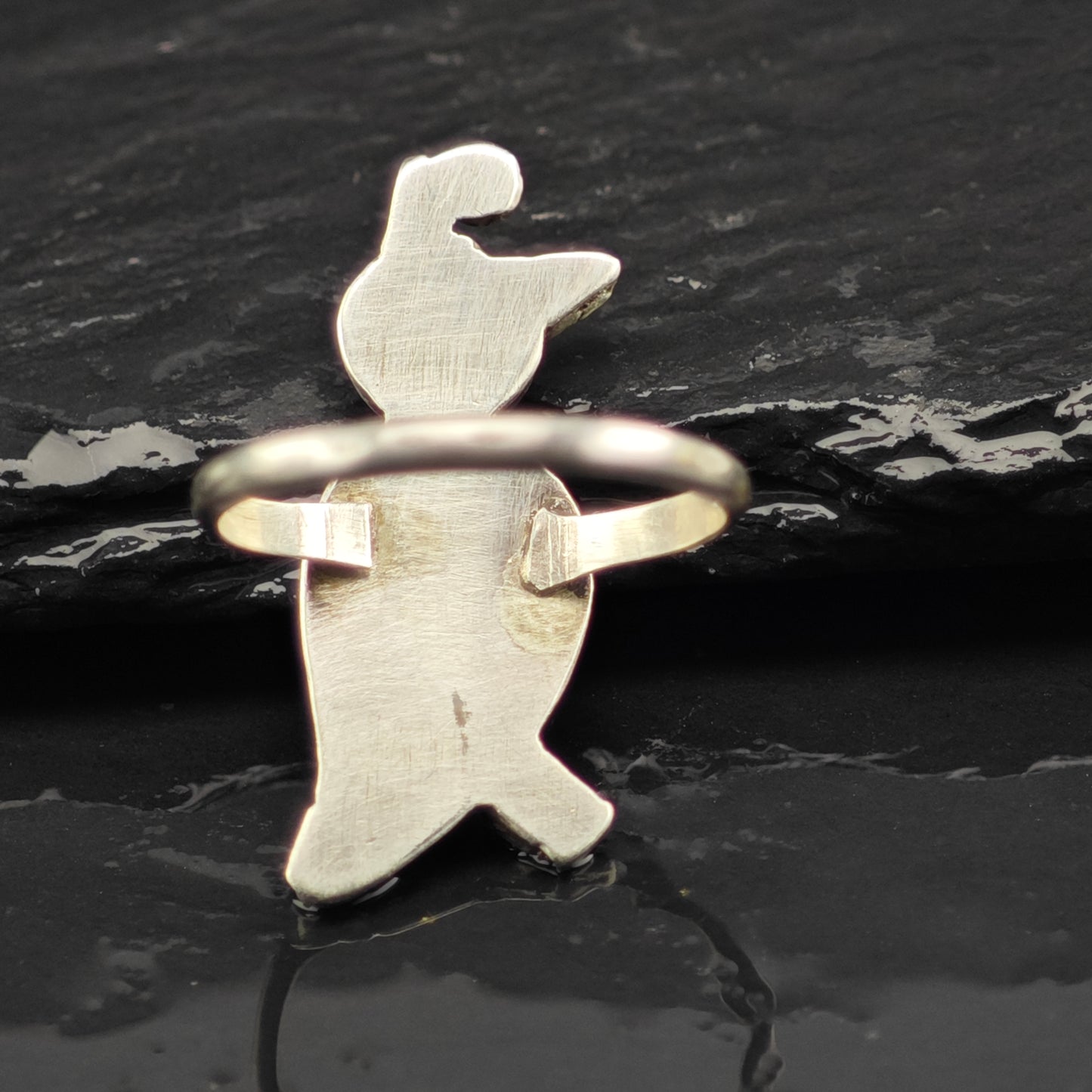 Zuni Inlay Bird Ring Sterling Silver Sz 7 R6459