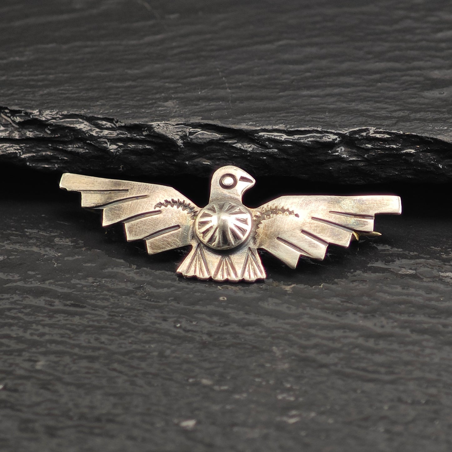 Fred Harvey Era, Thunderbird Sterling Silver Brooch B2206