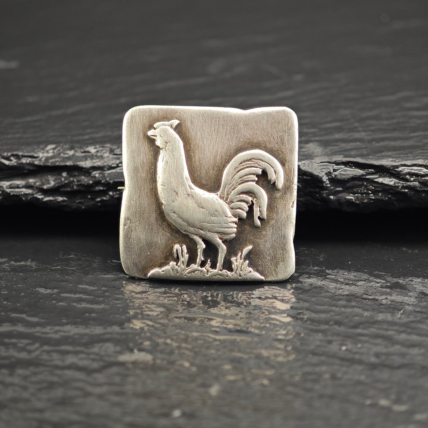 Rooster Sterling Silver Brooch B2207