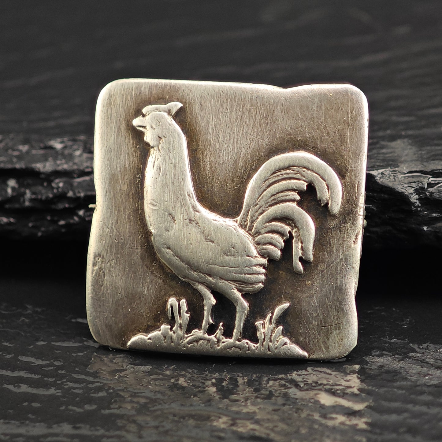 Rooster Sterling Silver Brooch B2207