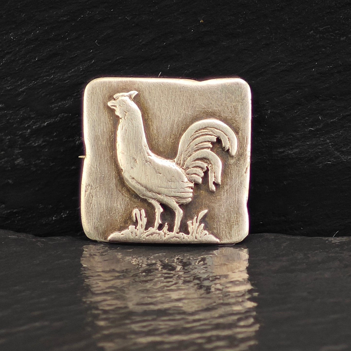 Rooster Sterling Silver Brooch B2207