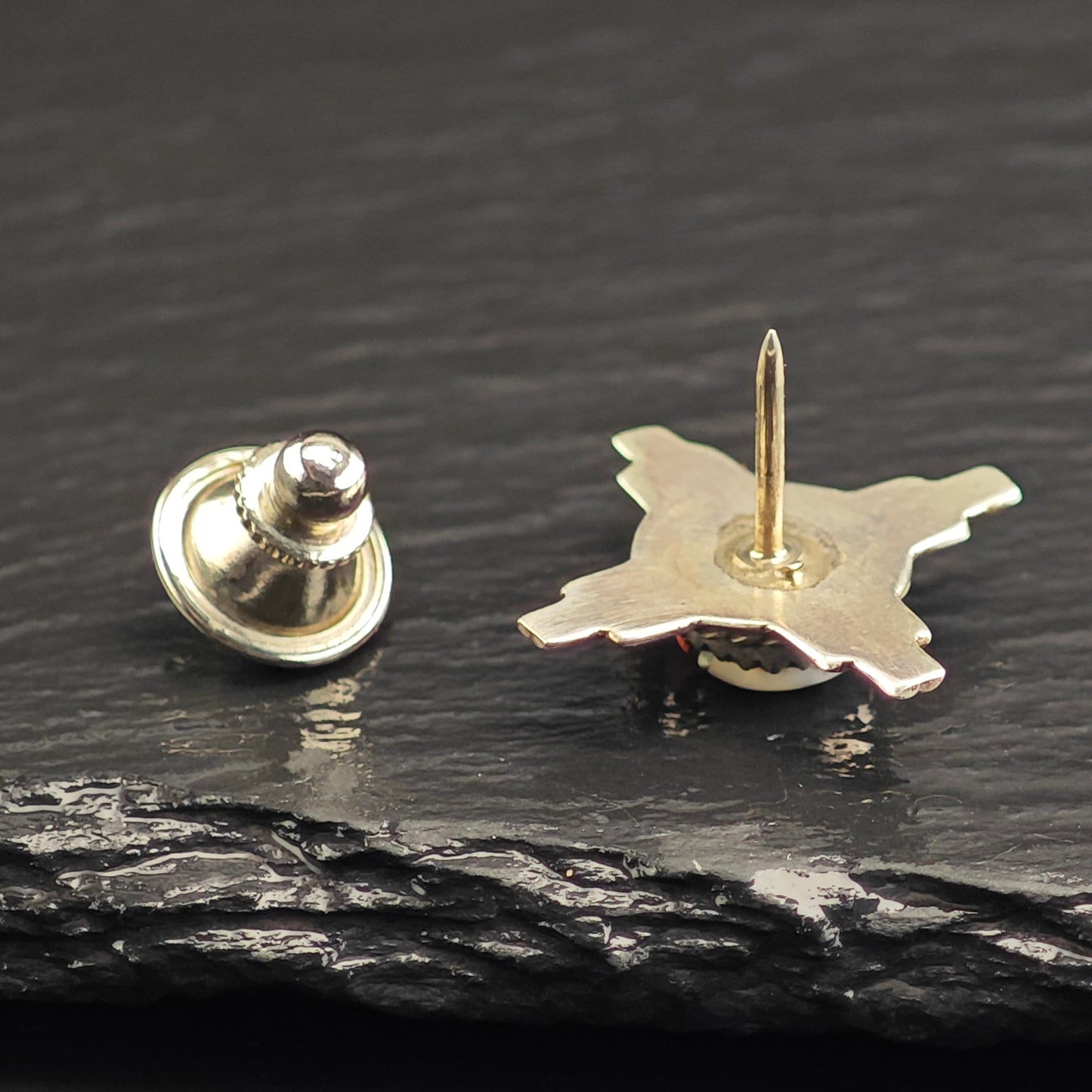 Sunface, Multi-stone Sterling Silver Pin B2209