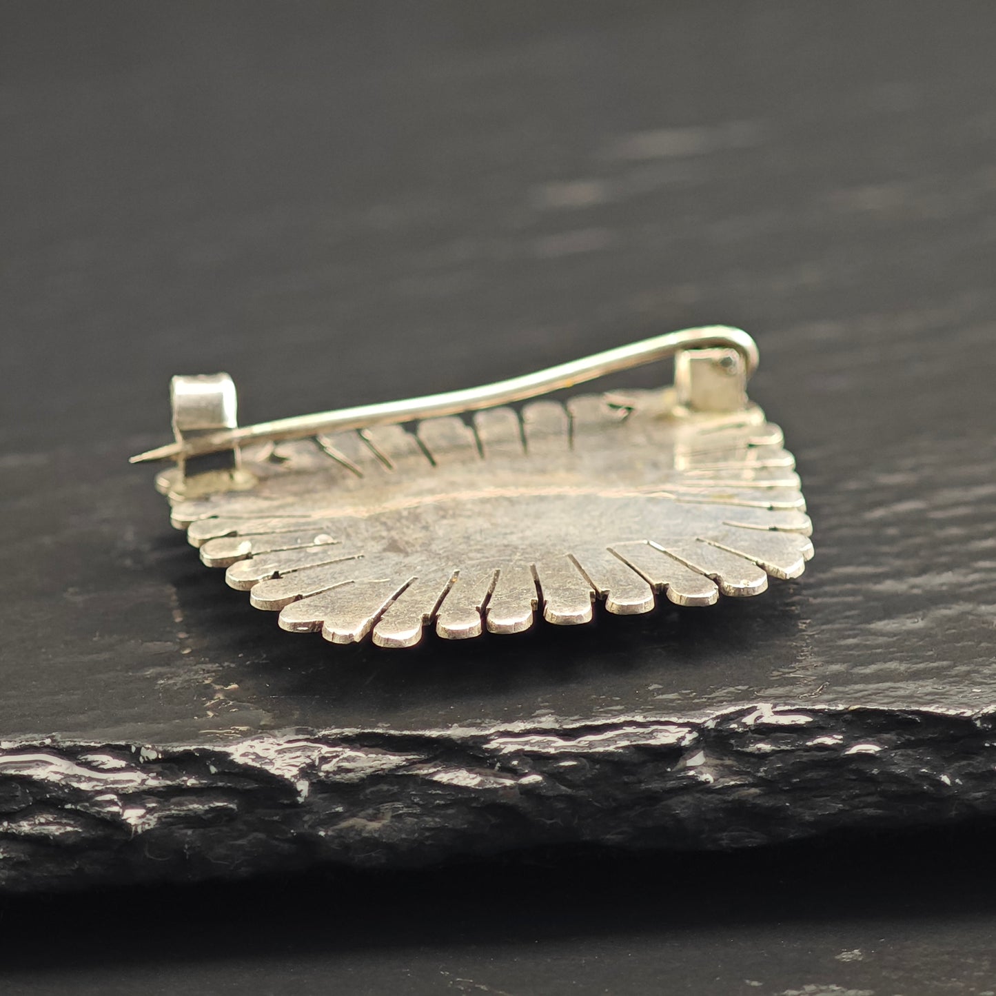 Landscape, Donkey, Gold Tone Accent Sterling Silver Brooch B2210