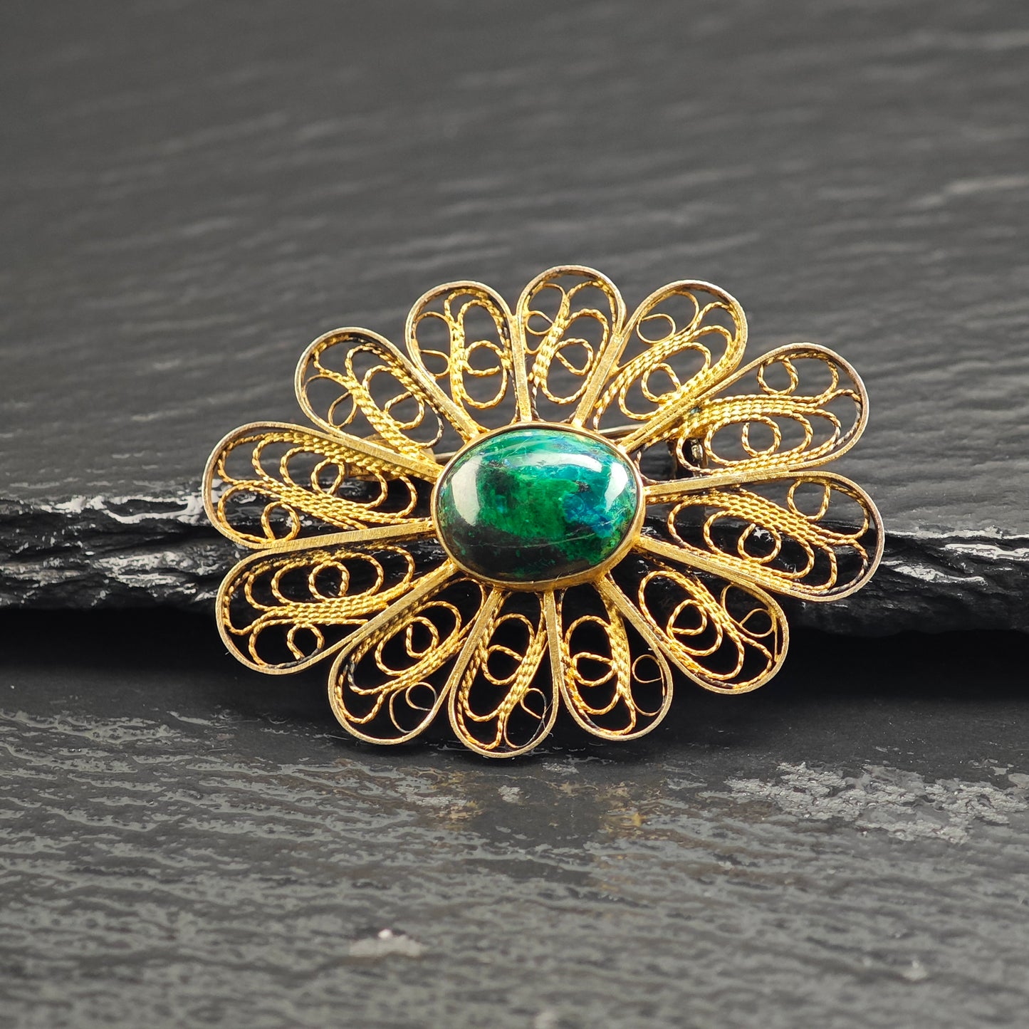 Eilat Israel Vermeil Sterling Silver Brooch B2214