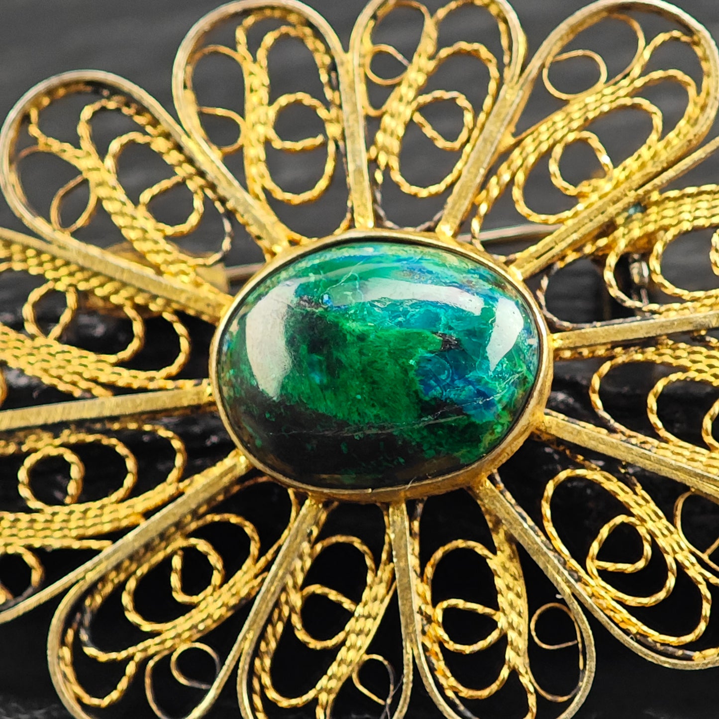 Eilat Israel Vermeil Sterling Silver Brooch B2214