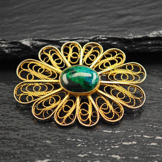 Eilat Israel Vermeil Sterling Silver Brooch B2214