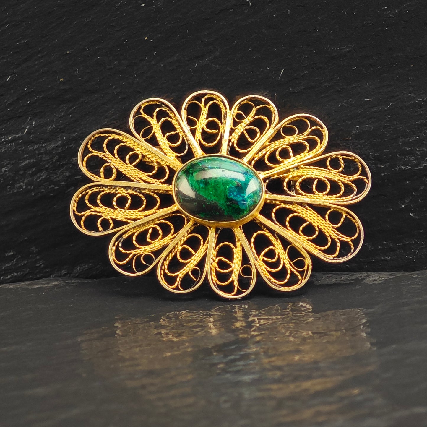 Eilat Israel Vermeil Sterling Silver Brooch B2214