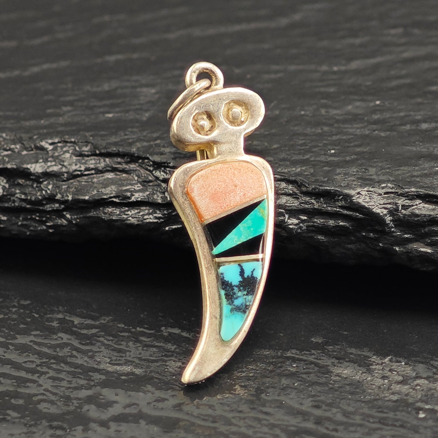 Choice of Native American Multi-Stone Inlay Sterling Silver Brooch B2215