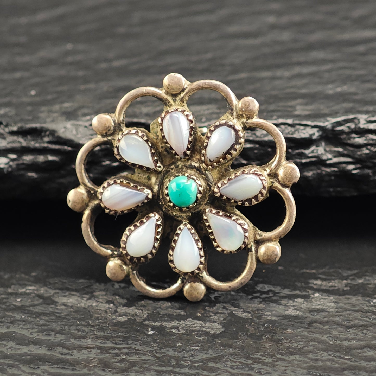 Choice of Native American Multi-Stone Inlay Sterling Silver Brooch B2215