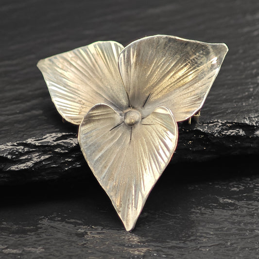 Floral Sterling Silver Brooch B2221