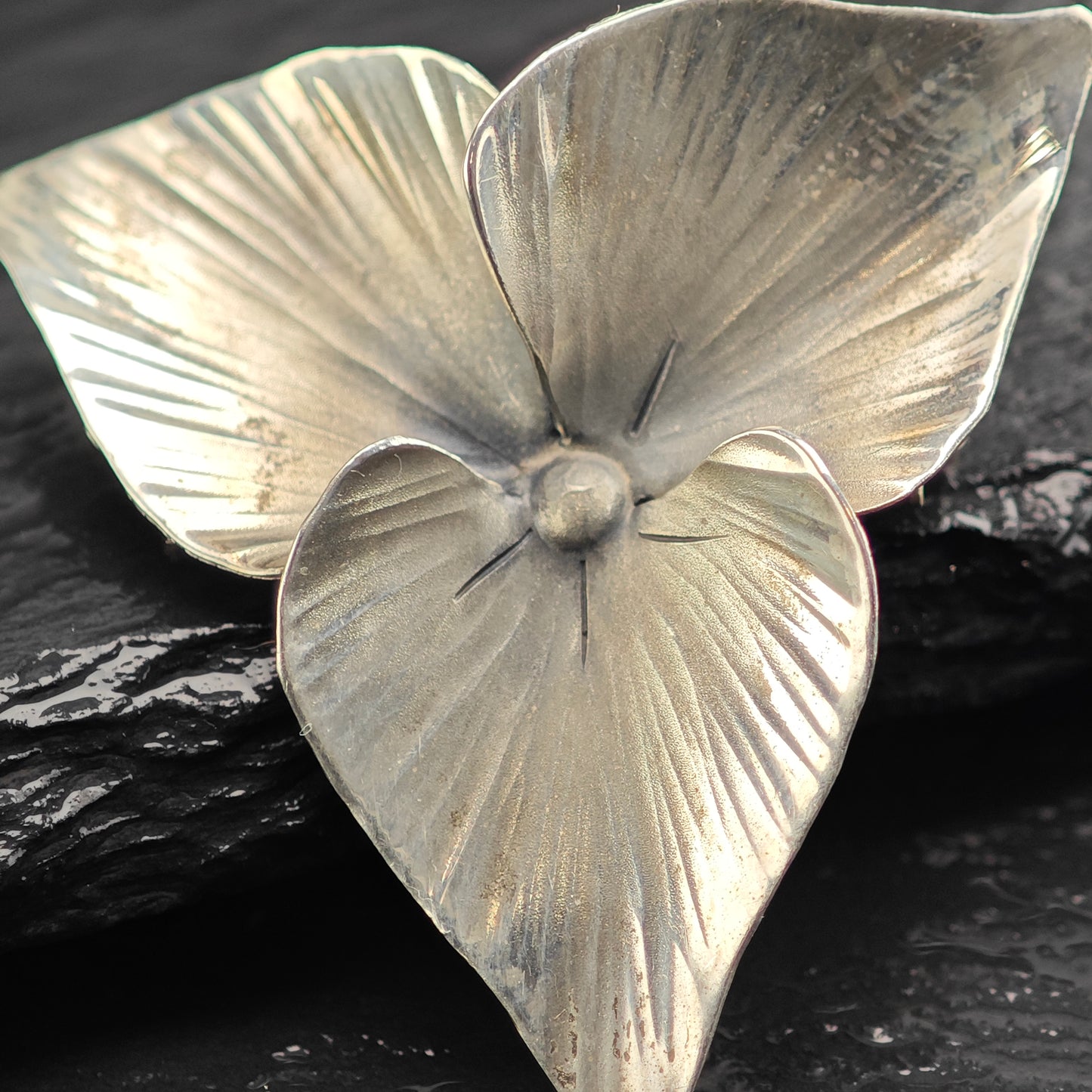 Floral Sterling Silver Brooch B2221