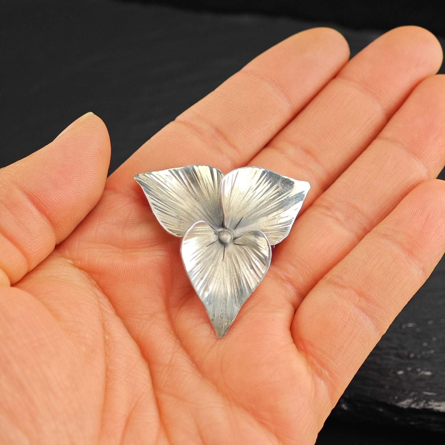 Floral Sterling Silver Brooch B2221