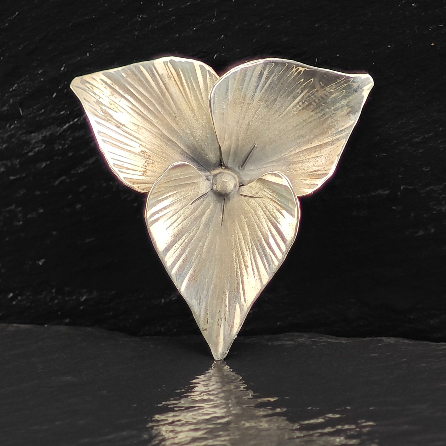 Floral Sterling Silver Brooch B2221