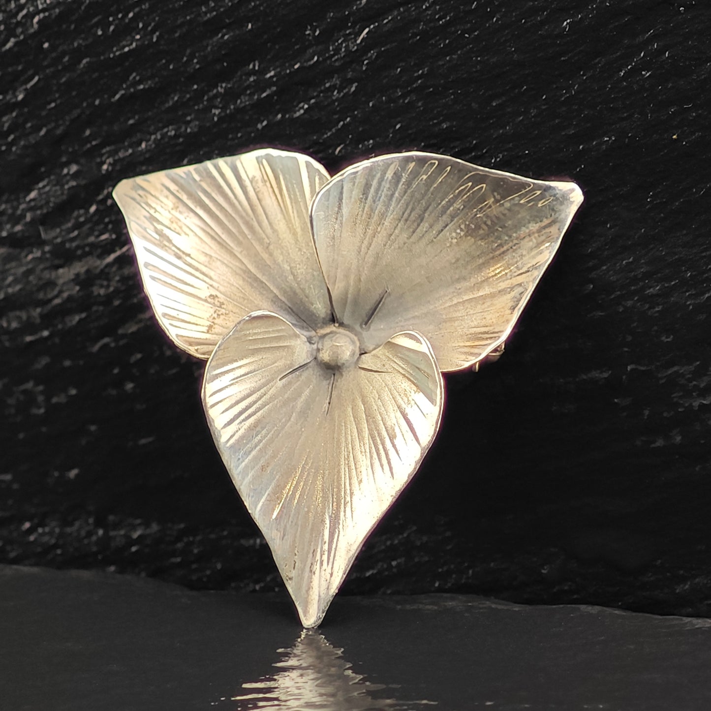 Floral Sterling Silver Brooch B2221