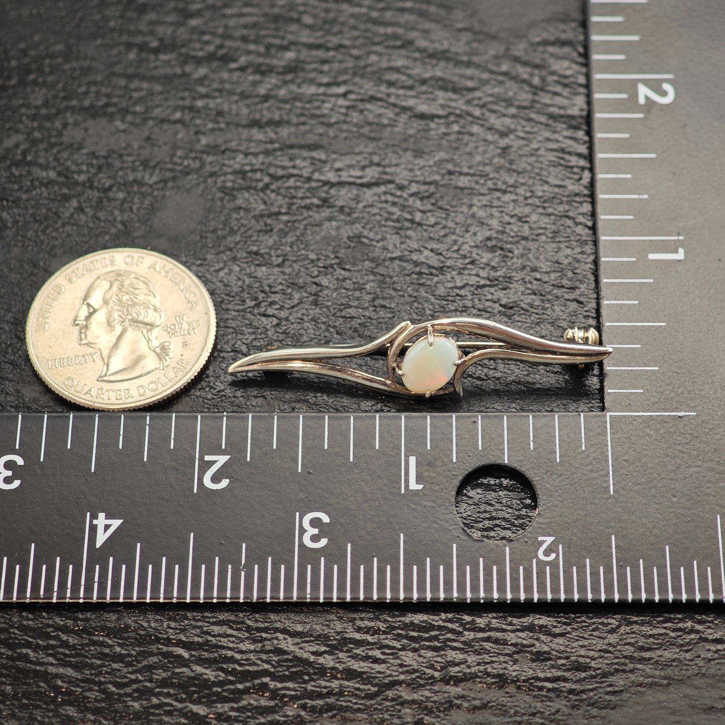 Natural Opal Sterling Silver Brooch B2183