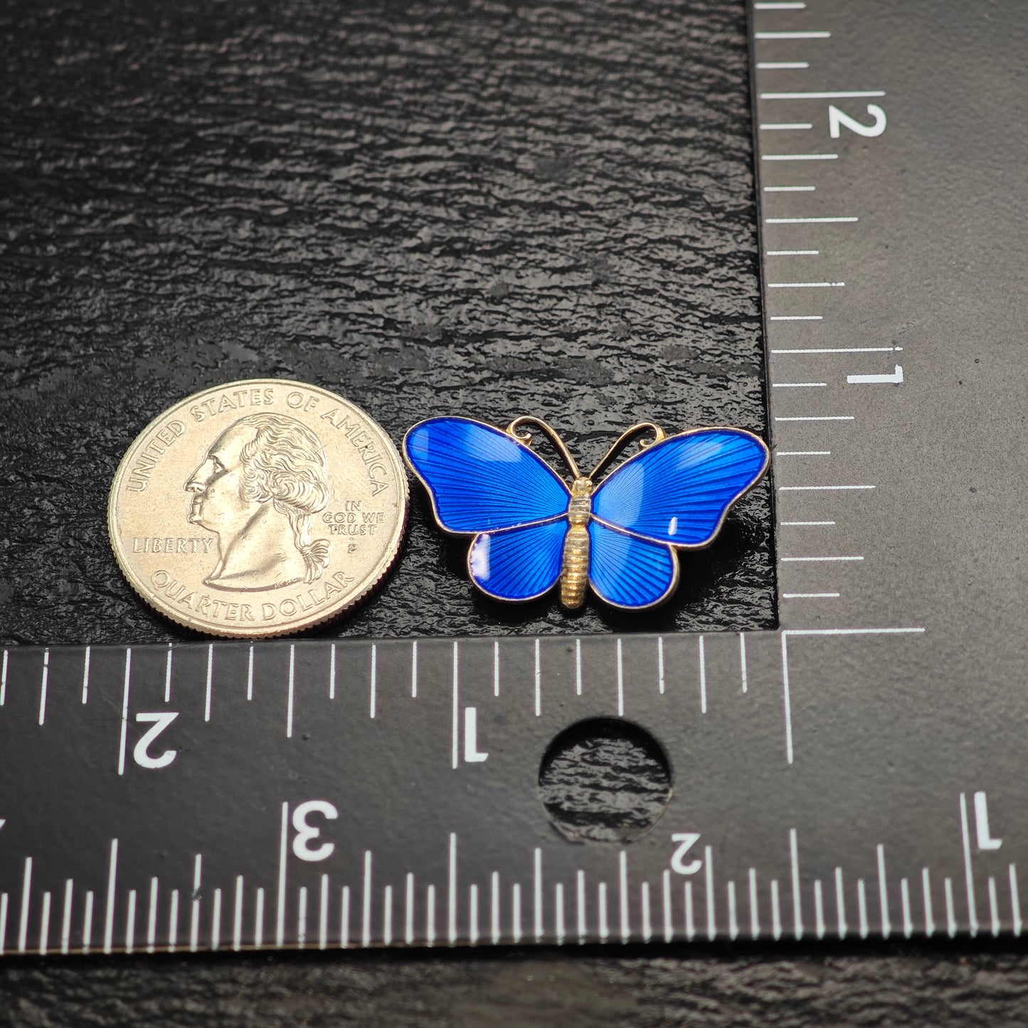 Norway, Enamel Butterfly Sterling Silver Brooch B2203